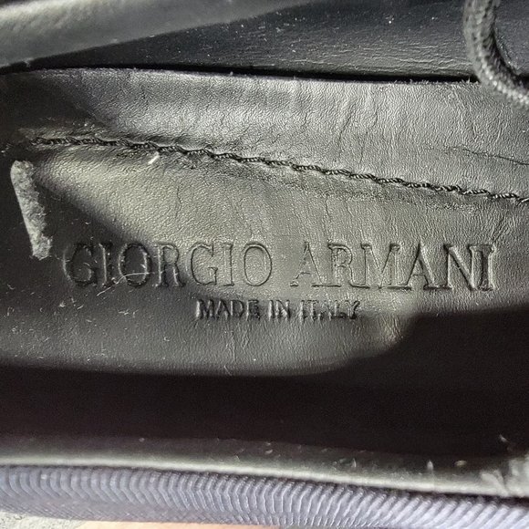 Giorgio Armani Textured Canvas Sneakers, Size 7 - Picture 10 of 11